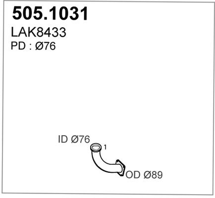 ASSO Izplūdes caurule 505.1031