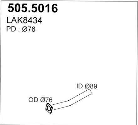 ASSO Izplūdes caurule 505.5016