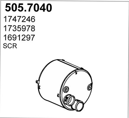 ASSO Nosēdumu-/Daļiņu filtrs, Izplūdes gāzu sistēma 505.7040