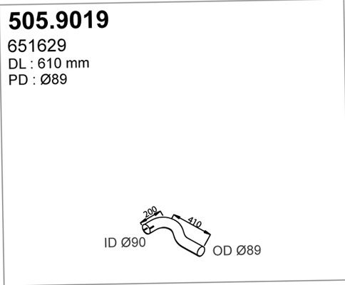 ASSO Izplūdes caurule 505.9019