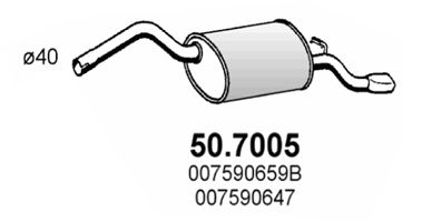 ASSO Глушитель выхлопных газов конечный 50.7005