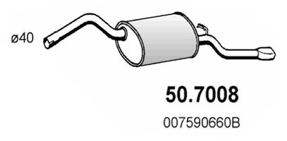 ASSO Izplūdes gāzu trokšņa slāpētājs (pēdējais) 50.7008