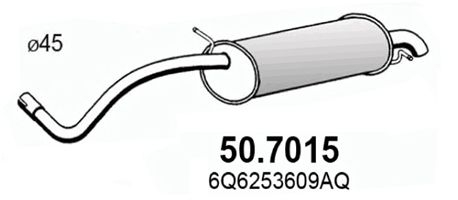 ASSO Izplūdes gāzu trokšņa slāpētājs (pēdējais) 50.7015