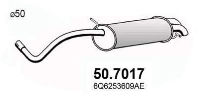 ASSO Izplūdes gāzu trokšņa slāpētājs (pēdējais) 50.7017