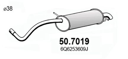 ASSO Izplūdes gāzu trokšņa slāpētājs (pēdējais) 50.7019