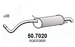 ASSO Izplūdes gāzu trokšņa slāpētājs (pēdējais) 50.7020