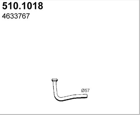 ASSO Izplūdes caurule 510.1018