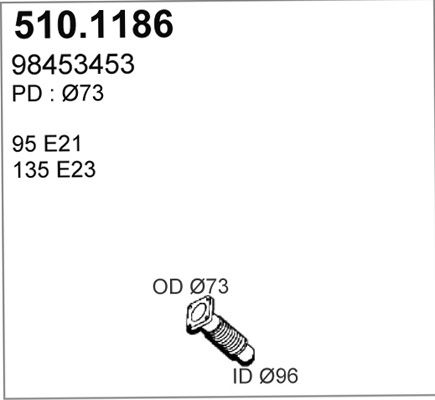 ASSO Izplūdes caurule 510.1186