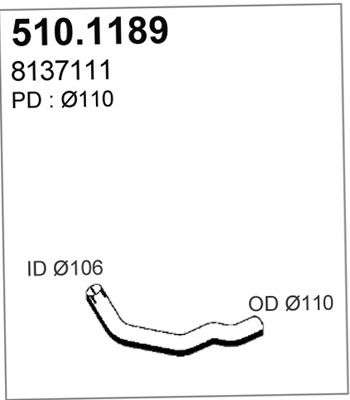 ASSO Izplūdes caurule 510.1189