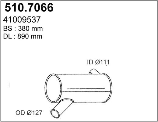 ASSO Средний / конечный глушитель ОГ 510.7066