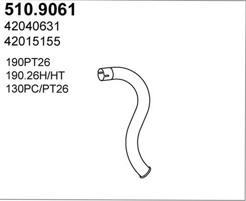 ASSO Труба выхлопного газа 510.9061