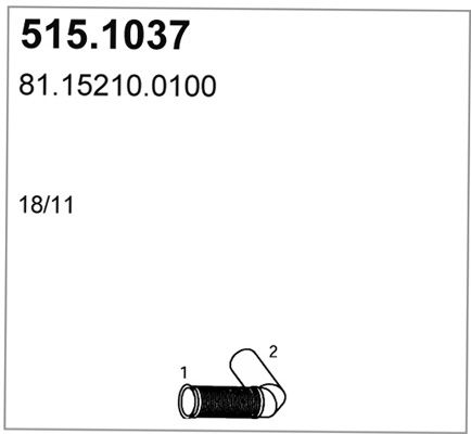 ASSO Труба выхлопного газа 515.1037