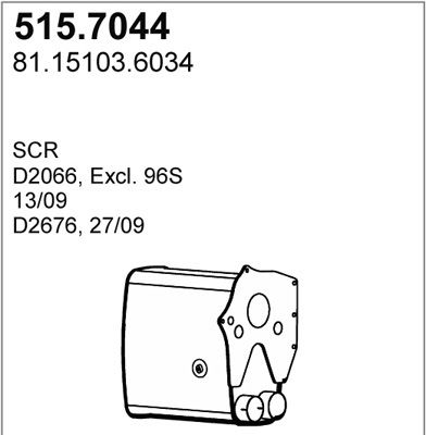 ASSO Nosēdumu-/Daļiņu filtrs, Izplūdes gāzu sistēma 515.7044