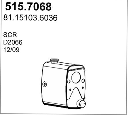 ASSO Сажевый / частичный фильтр, система выхлопа ОГ 515.7068