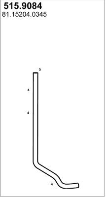 ASSO Труба выхлопного газа 515.9084
