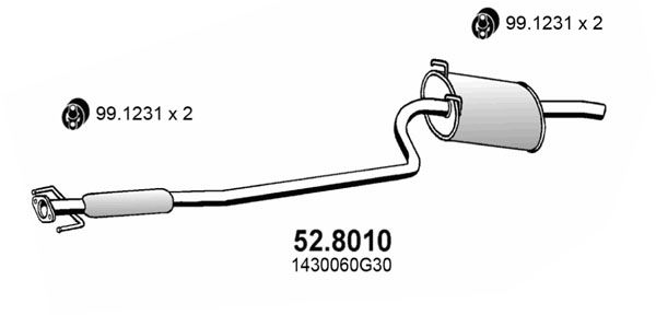 ASSO Средний / конечный глушитель ОГ 52.8010