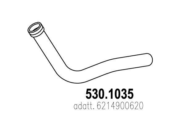 ASSO Труба выхлопного газа 530.1035