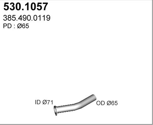 ASSO Izplūdes caurule 530.1057