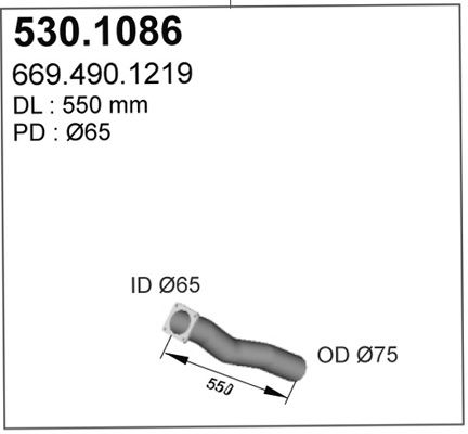 ASSO Izplūdes caurule 530.1086