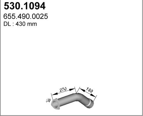 ASSO Izplūdes caurule 530.1094