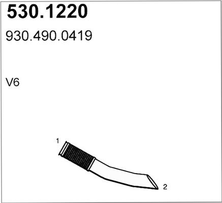 ASSO Труба выхлопного газа 530.1220