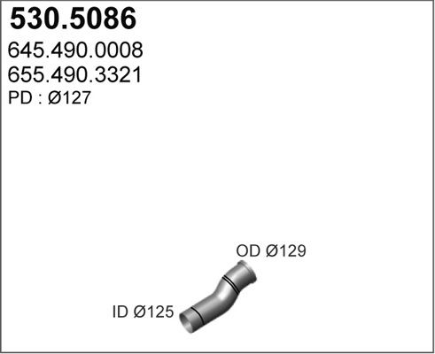 ASSO Труба выхлопного газа 530.5086