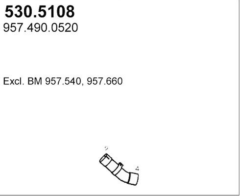 ASSO Труба выхлопного газа 530.5108