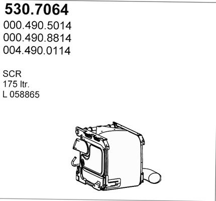 ASSO Nosēdumu-/Daļiņu filtrs, Izplūdes gāzu sistēma 530.7064
