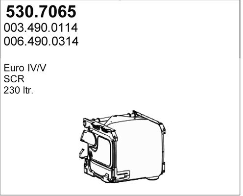 ASSO Сажевый / частичный фильтр, система выхлопа ОГ 530.7065