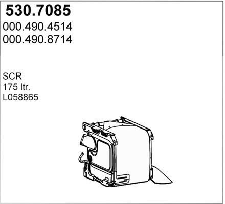 ASSO Nosēdumu-/Daļiņu filtrs, Izplūdes gāzu sistēma 530.7085