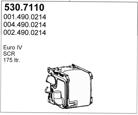 ASSO Nosēdumu-/Daļiņu filtrs, Izplūdes gāzu sistēma 530.7110