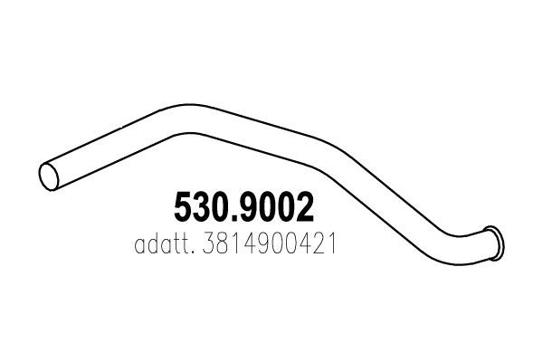 ASSO Труба выхлопного газа 530.9002