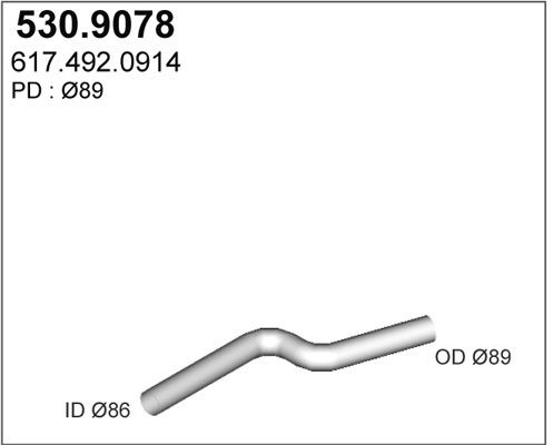 ASSO Izplūdes caurule 530.9078