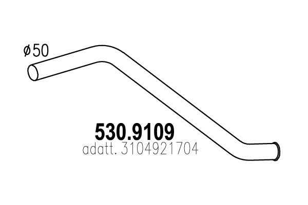 ASSO Труба выхлопного газа 530.9109