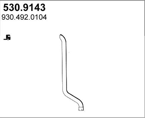 ASSO Труба выхлопного газа 530.9143