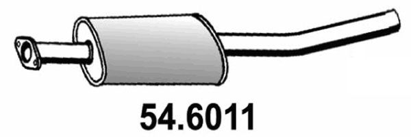 ASSO Vidējais izpl. gāzu trokšņa slāpētājs 54.6011