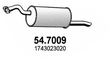 ASSO Глушитель выхлопных газов конечный 54.7009