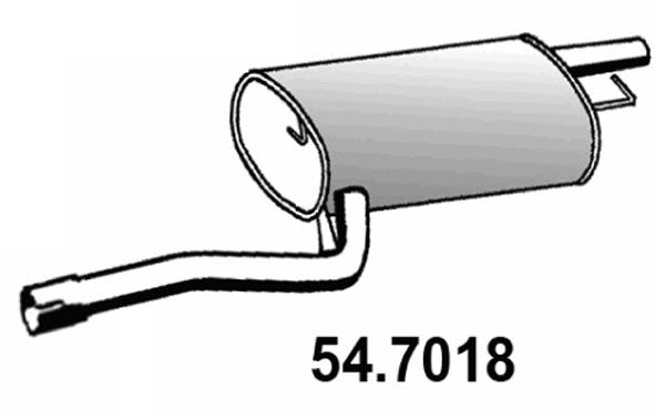 ASSO Izplūdes gāzu trokšņa slāpētājs (pēdējais) 54.7018