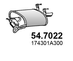 ASSO Izplūdes gāzu trokšņa slāpētājs (pēdējais) 54.7022