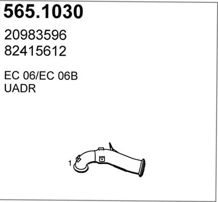 ASSO Izplūdes caurule 565.1030