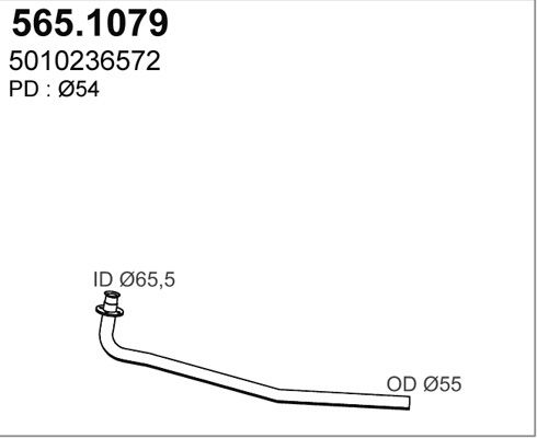 ASSO Труба выхлопного газа 565.1079