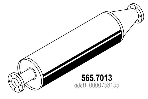 ASSO Средний / конечный глушитель ОГ 565.7013