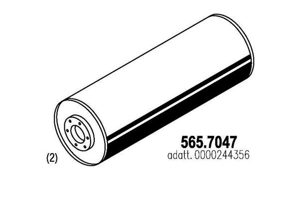 ASSO Средний / конечный глушитель ОГ 565.7047