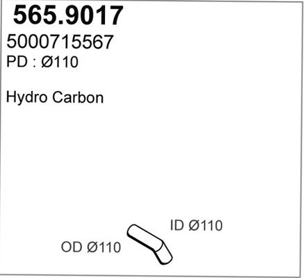 ASSO Izplūdes caurule 565.9017