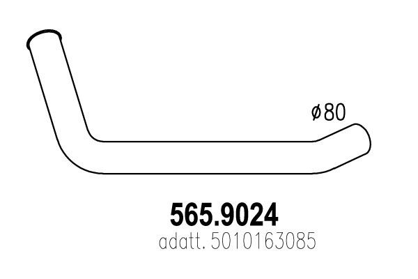 ASSO Труба выхлопного газа 565.9024