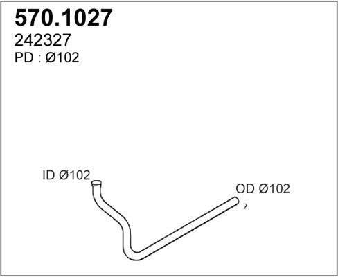 ASSO Труба выхлопного газа 570.1027