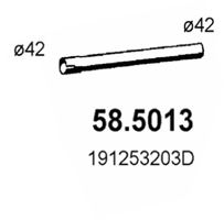ASSO Труба выхлопного газа 58.5013