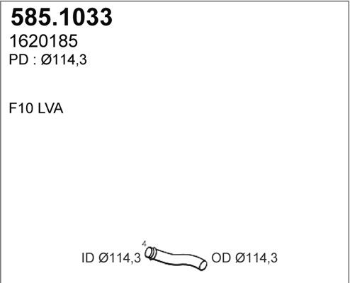 ASSO Труба выхлопного газа 585.1033