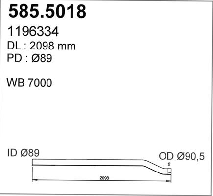 ASSO Izplūdes caurule 585.5018