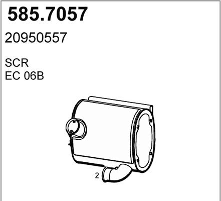 ASSO Сажевый / частичный фильтр, система выхлопа ОГ 585.7057